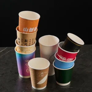 Disposable Single Wall and Double Wall Paper Cup with Logo Printing