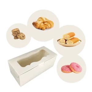 Disposable Square-Opening Moisture-Proof White Card Paper Cake Box 9 x 4 x 35 Inch for Western-Style Dessert Takeaway