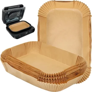 Disposable Square and Round Air Fryer Liners for Bread, Coated Paper and Paperboard