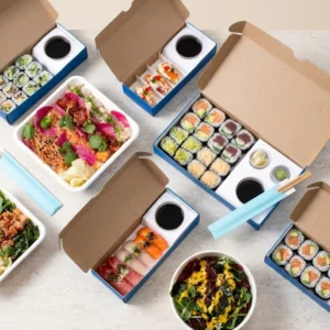 Disposable Sushi Bento Takeaway Paper Packaging Box