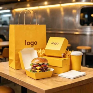 Disposable Takeaway French Fries, Chicken Wing and Burger Paper Food Boxes