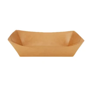 Disposable Waterproof Restaurant Fries Food Kraft Paper Boat Tray Food Box