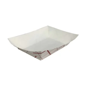 Disposable White Custom Printed Recycled Paper Hot Dog Food Tray