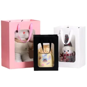 Door Gift Paper Bag Customized Paper Bag With Transparent Window