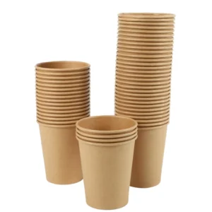 Double Wall Disposable 500ml Milk Tea Cup Paper Hollow Coffee Cup with Takeaway Packaging for Parties