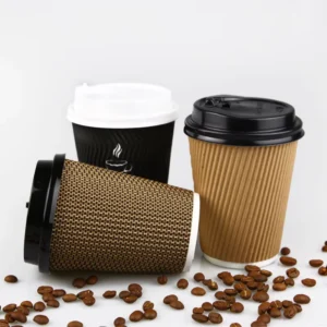 Double Wall Ripple Wall Cup Good Heat Insulation Craft Paper Coffee Cups for Hot Drinks