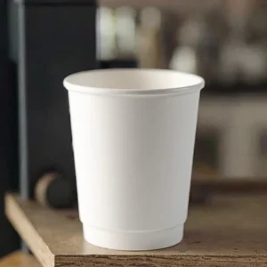 Double-Wall Thickened Disposable Paper Coffee Cups with Custom Logo Printing Heat Insulation and Anti-Scald Lid Sold Separately