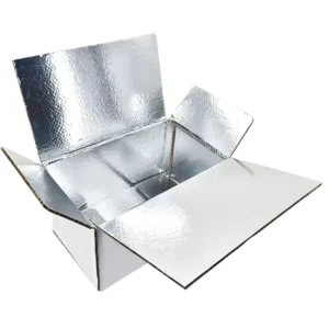 Double-Walled Insulated Thermal Recycled Corrugated Board Folders with Matte Lamination and Embossing for Cold Chain Shipping