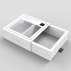 Drawer Sliding Folding Paper Box with Clear PVC Window