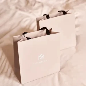 Durable Handle Paper Bag Custom Logo Printed Eco friendly Shopping Bag for Garment Packing