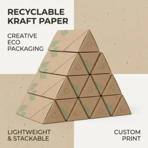 Durable Kraft Corrugated Foldable Carton Boxes with Embossed Printing for Supermarket Packaging