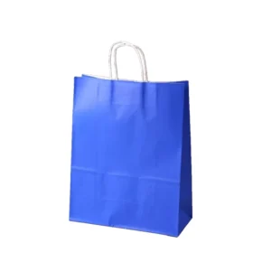 Durable Kraft Paper Retail Bag Custom Logo Twisted Paper Handle Multi Color Handbag for Clothing Shop Gift Packaging Solution