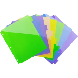 Eco Colored A5 Paper Page Dividers Loose Leaf Notebook Inserts Spacer 6 Holes Separator Page Planner Index