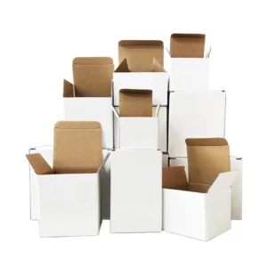 Eco Custom Printed Square Plain White Corrugated Cardboard Packaging Box