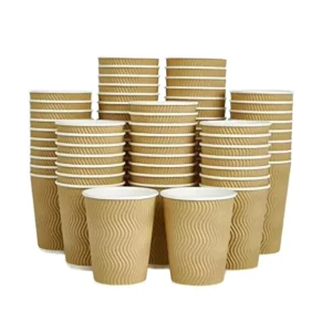 Eco Friendly Biodegradable Disposable Paper Cup Portable Heavy duty Heat resistant Cup for Hot or Cold Drinks Coffee