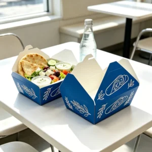 Eco-Friendly Biodegradable Disposable Self-Erecting Food Grade Paper Lunch Boxes Waterproof Coating Recycled Materials Rectangle