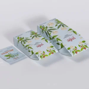 Eco Friendly Biodegradable Food Safe Cardboard Paper Flexible Packaging Square Box Folders Tea Box Four Color Printing