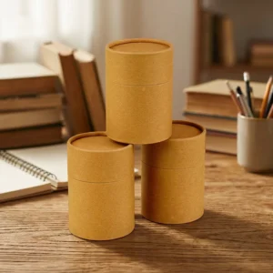 Eco-Friendly Biodegradable Kraft Paper Tube Canister for Gifts Tea Cosmetics and Crafts