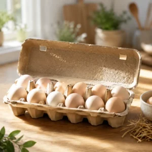 Eco-Friendly Biodegradable Paper Egg Cartons 12 Cells Shockproof Molded Pulp Egg Tray for Farm and Supermarket Packaging