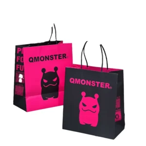 Eco-Friendly Biodegradable Recyclable Kraft Paper Shopping Bag with Twisted Handle and Digital Printing