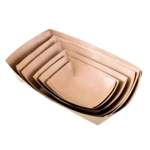 Eco-Friendly Biodegradable Recycled Paperboard Food Tray with Offset Printing and Custom Logo