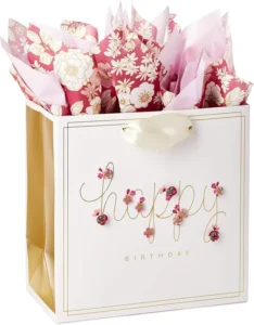 Eco-Friendly Biodegradable White Card Paper Gift Bags with Handles for Holiday Celebrations and Parties