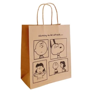 Eco Friendly Birthday Party Shopping Gift Retail Packaging Brown Kraft Paper Bags With Handles