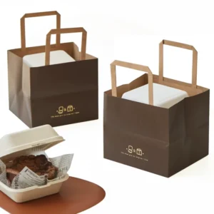 Eco-Friendly Brown Kraft Paper Bag for Customized Food Packaging