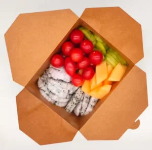 Eco-Friendly Brown Kraft Paper Food Box for Fast Food Takeaway