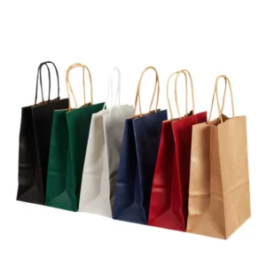 Eco-Friendly Brown Kraft Paper Gift Shopping Bag, Custom Printed