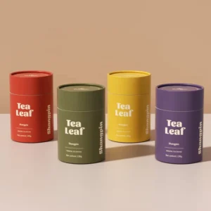 Eco-Friendly Cardboard Custom Design Tea Can Paper Tube Canister for Food-Grade Packaging