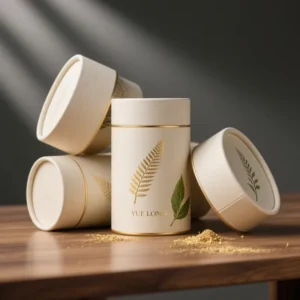 Eco-Friendly Cardboard Custom Design Tea Cans Paper Tube Canister for Food Grade Paper Tube Packaging