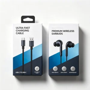 Eco-Friendly Cardboard Phone Accessories Data Cable Packing Box and Phone Charger Packaging Box