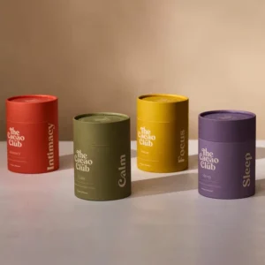 Eco-Friendly Cardboard Tea Canister Paper Tube Packaging