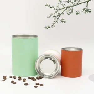 Eco-Friendly Coffee Packaging Tube Paper Tea Canister Food Grade Cylinder Box