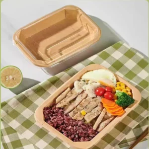 Eco-Friendly Commercial Grade Kraft Paper Takeaway Food Packaging Box with Lid for Salad, Bread, Cookies, and Bowls