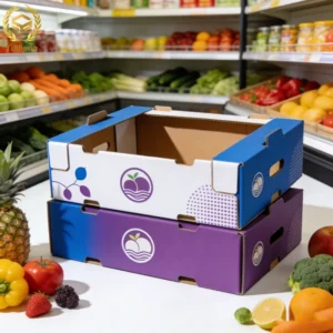Eco-Friendly Corrugated Fruit and Vegetable Cartons with Offset Printing