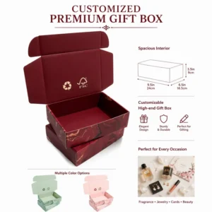 Eco-Friendly Corrugated Paper Gift Box Set for Christmas and Baby Shower Gifts