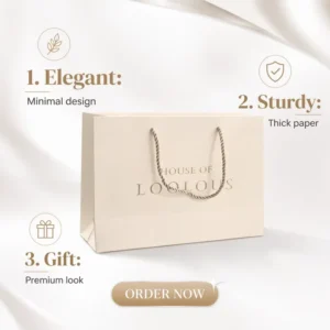 Eco Friendly Custom Boutique Fashion Shopping Paper Bag Luxury Tote Bag With Ribbon Handle Custom Printed Logo