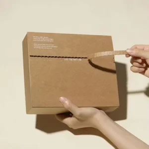 Eco-Friendly Custom Logo Reusable Folding Kraft Paper Tear Strip Packaging Boxes