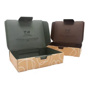Eco-Friendly Custom Printed Matte Lamination Kraft Cardboard Folding Shipping Box with Embossing Sponge Lining for Fur Socks Packaging