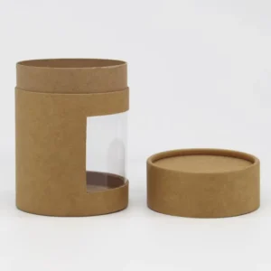 Eco-Friendly Customizable Recyclable Printed Craft Cardboard Packaging Tube with Clear Window