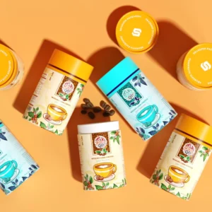 Eco Friendly Cylinder Paper Tube Coffee Bean Powder Cardboard Packaging Box Food Grade Canister with Iron Cover
