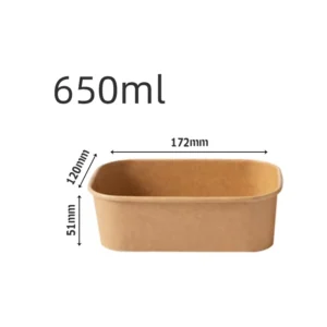 Eco-Friendly Disposable Kraft Paper Takeout Salad Box