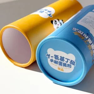 Eco Friendly Food Grade Customizable Paper Tube Protein Powder Cylinder Canister for Supplements