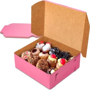 Eco-Friendly Food Grade Foldable Paper Packaging Box for Cake, Cookies, Bread, Pastry, Donuts, and Macarons