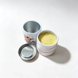 Eco-Friendly Food Grade Paper Tube Canister with Metal Lid Airtight Powder Container for Coffee, Protein, and Milk Powder