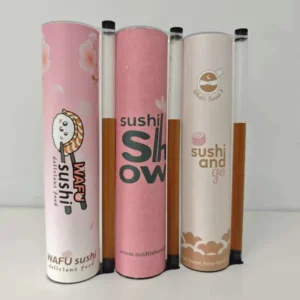 Eco-Friendly Food-Grade Sushi Push-Up Paper Tube Canister