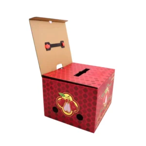 Eco-Friendly Full Color Cardboard Fruit Box with Glitter Magnetic Closure, Rectangular, Customizable