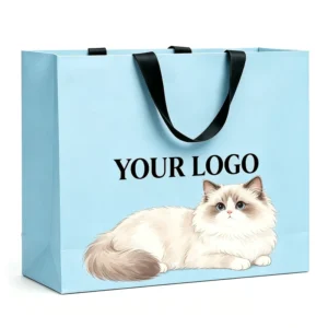 Eco-Friendly Handheld Art Paper Bags for Supermarket Packaging with Custom Logo
